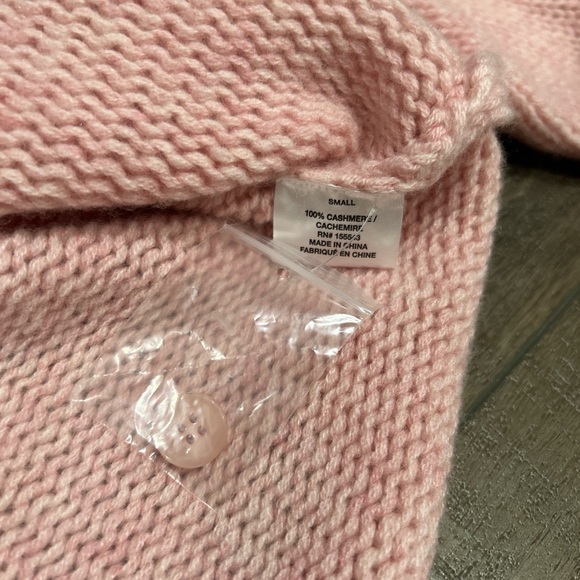 SABLYN Bianco pink cropped cashmere cardigan - Picture 5 of 5